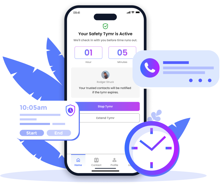 SafetyTymr - Personal Safety Timer App