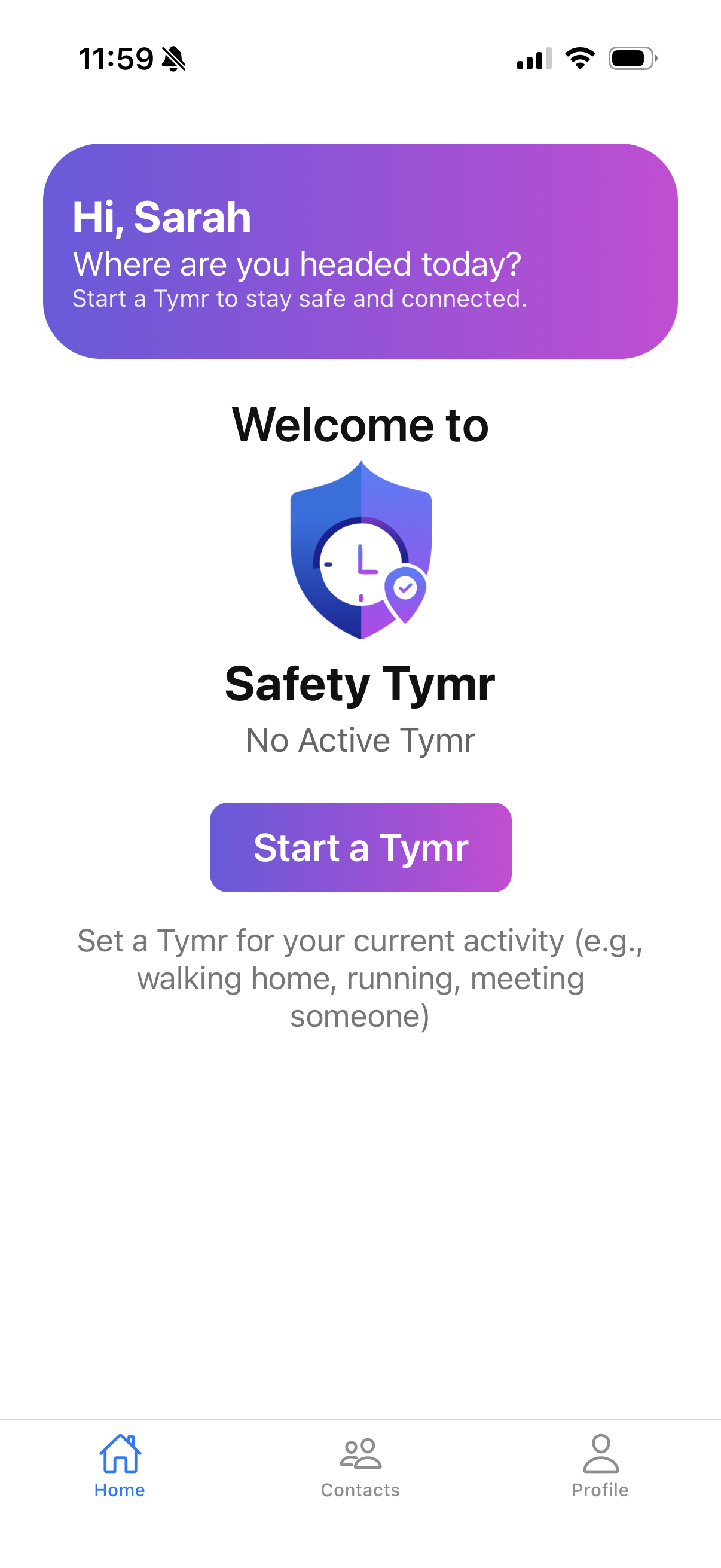 SafetyTymr - Personal Safety Timer App